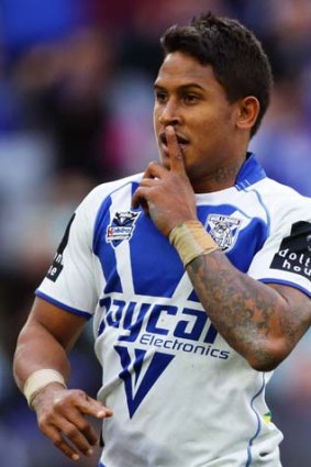 Long range efforts ... Ben Barba has been the provider or beneficiary of the 19 tries the Bulldogs have scored from inside their own half.