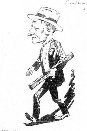 Busy: A caricature of Frank Clowry with his trusty spirit level. 