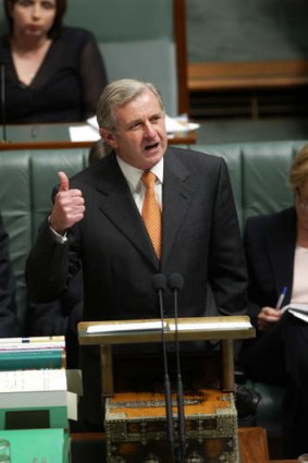 Simon Crean, as opposition leader, debates the Iraq war in the lower house.