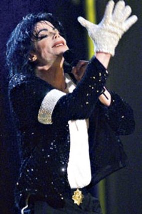 Gloved up ... Michael Jackson.