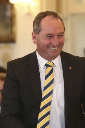 Giving back: Barnaby Joyce repaid the $600 he had claimed for the trip to Mr Smith's wedding.