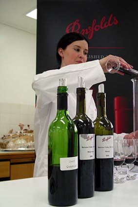 Match point ... the art of mixing reds in the Penfolds lab.