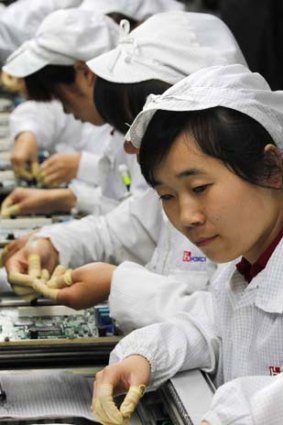 Novel solution ... Foxconn will increase its use of robots as a way of reducing labour costs and stemming criticism over its work practices that have led to some suicides.
