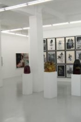 Artworks on show at a gallery inside Gillman Barracks in Singapore.