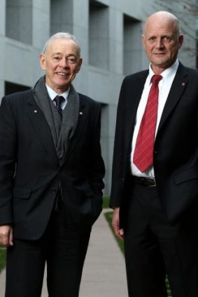 Family First senator Bob Day and Liberal Democrat senator David Leyonhjelm. 