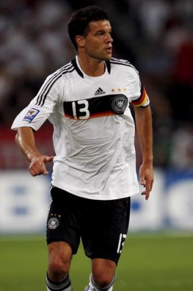 Michael Ballack in action for Germany.