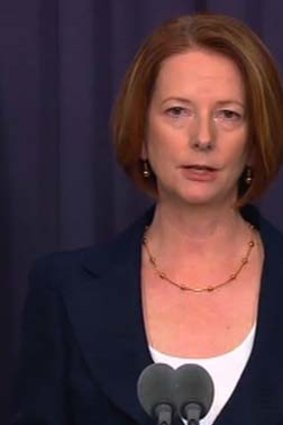 ''Child abuse is a vile and evil thing'' ... Julia Gillard announcing the commission.