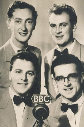 Fred Tomlinson (bottom right) founder and leader of the Fred Tomlinson Singers, who provided vocals for <i>Monty Python</I> and <i>The Two Ronnies</I>. 