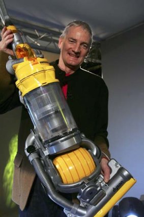 Inventor James Dyson and the eponymous cleaner.