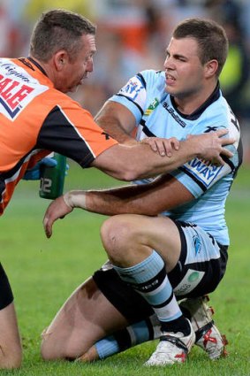 On the sideline: Wade Graham is likely to be out of the Sharks side for a couple of weeks.