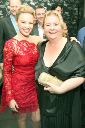 Magda Szubanski with Kylie Minogue.