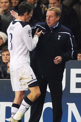 Shared concern: Harry Redknapp, former manager of Tottenham Hotspur congratulates Gareth Bale.
