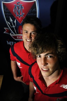 Melbourne's Todd Viney and son Jack, who has been signed on under the father son rule.