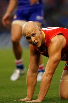 Suns captain Gary Ablett pushed himself to the brink of exhaustion in round three.