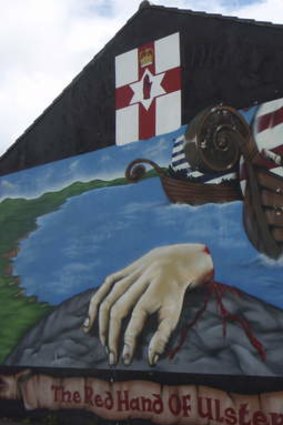 Momentous: A mural depicts the mythical Red Hand.