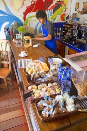 Coffee culture ... barista Daniel Maya at Cafe Jesus Martin in Salento.