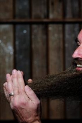 Jason McCormack of Dunlop - winner of King O'Malleys' best beard competition.