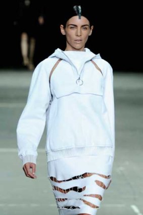 Liberty Ross modelled for Alexander Wang, proving that she is moving on from the K-Stew saga.
