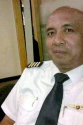 Flight simulator being examined ... The captain of Malaysia Airlines flight MH370, Zaharie Ahmad Shah.