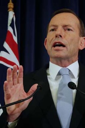 Backflipped on nuclear power stance ... Coalition leader Tony Abbott.