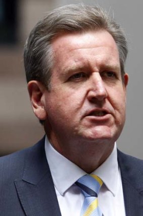 Tight-lipped: Barry O'Farrell (pictured) refuses to disclose his dealings with Nick di Girolamo.