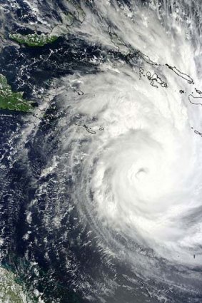 Cyclone Yasi hurtles towards the Queensland coast in 2011.