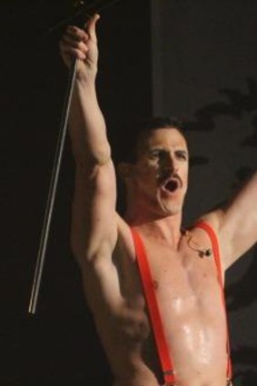 Giles Taylor, playing the role of Freddie Mercury in the touring production of Queen: It's a Kinda Magic.