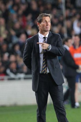 No man is an island ... Robbie Deans on the sideline at Auckland's Eden Park last week.