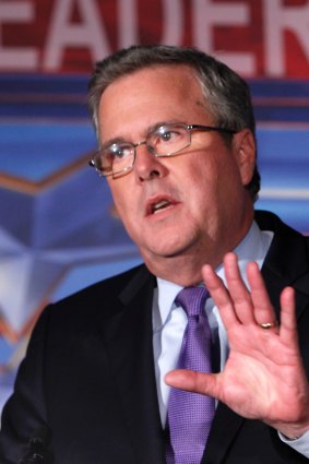 Family business: Jeb Bush has pledged to 'protect liberty' and 're-limit government'. 