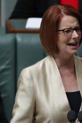 Losing control ... Julia Gillard.