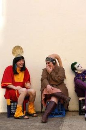 Cosplay fans take part in a preliminary event before the first Parramatta Sci-Film Film Festival.