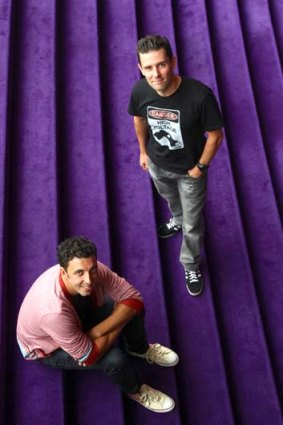 Finalists ... directors Daniel Reisinger, left, and Matt Bird at the Sydney Opera House.