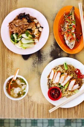 A selection of Malaysian dishes.