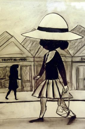 Street Scene with Schoolgirl, supposedly by Charles Blackman.