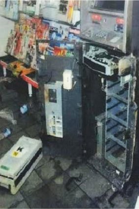 An ATM machine targeted by the Albanian gang.