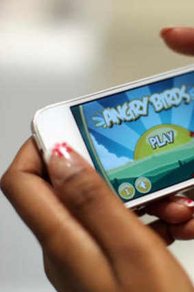 The Angry Birds mobile phone game.