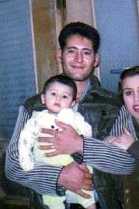Oday's brother Madian in Iraq with his wife Zaman and son Nazar.