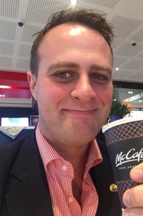 Human Rights Commissioner Tim Wilson's "selfie" at Tecoma Mcdonald's.