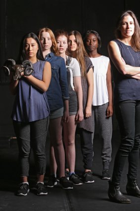 Adena Jacobs (right) with the cast of <i>The Bacchae</i>.