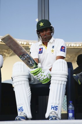 Younis Khan gets ready for action.