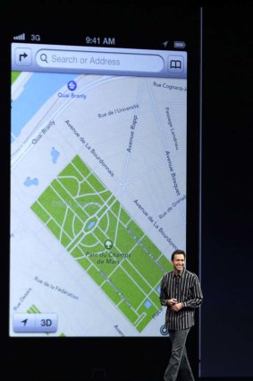 Scott Forstall talks about features for the new iOS 6 software, including a new maps program.
