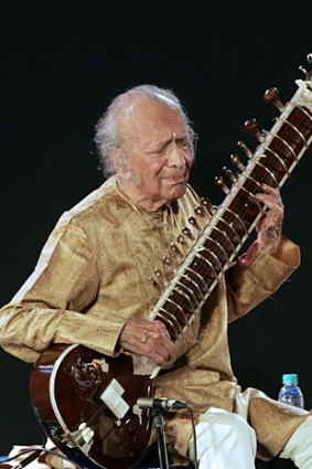 Legendary Indian sitar player Ravi Shankar.