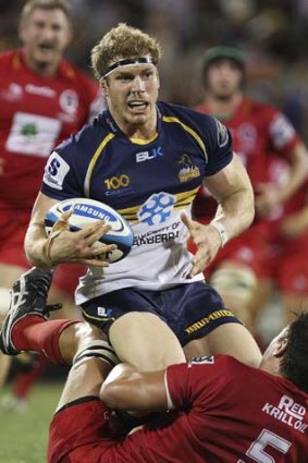 Force of nature ... David Pocock of the Brumbies.