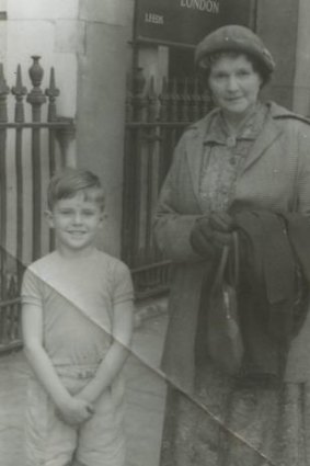 Sam Neill as a child with his grandmother, Ella Ingham.