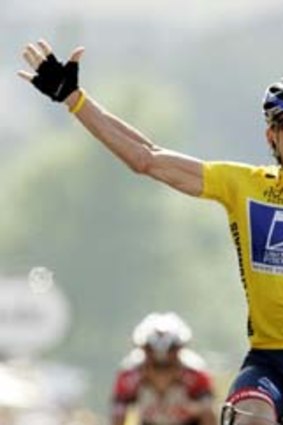 Armstrong wins a stage during the 2004 Tour de France.