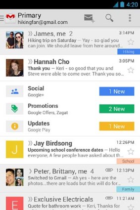 How the new Gmail layout will look on Android.