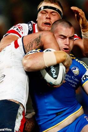 Justin Poore playing for Parramatta this year.