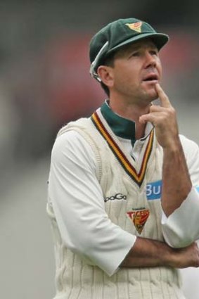 Precaution ... Ricky Ponting was withdrawn from Tasmania's Sheffield Shield match against South Australia at Bellerive on Friday but is expected to be fit to face South Africa next week.