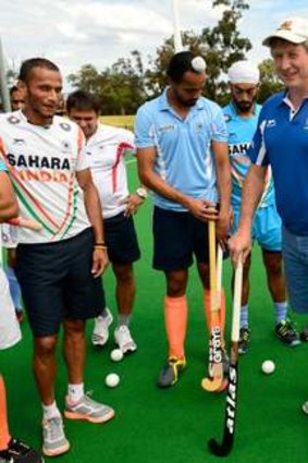 Coach on a mission: Australian Michael Nobbs with the Indian men's hockey team.