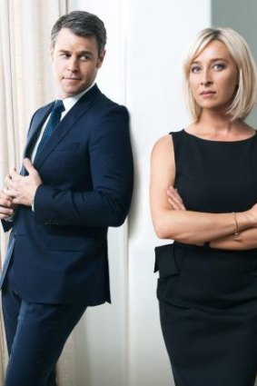Disappointing: Rodger Corser and Asher Keddie in <i>Party Tricks</i>.